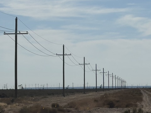 New utility line stretching across West Texas